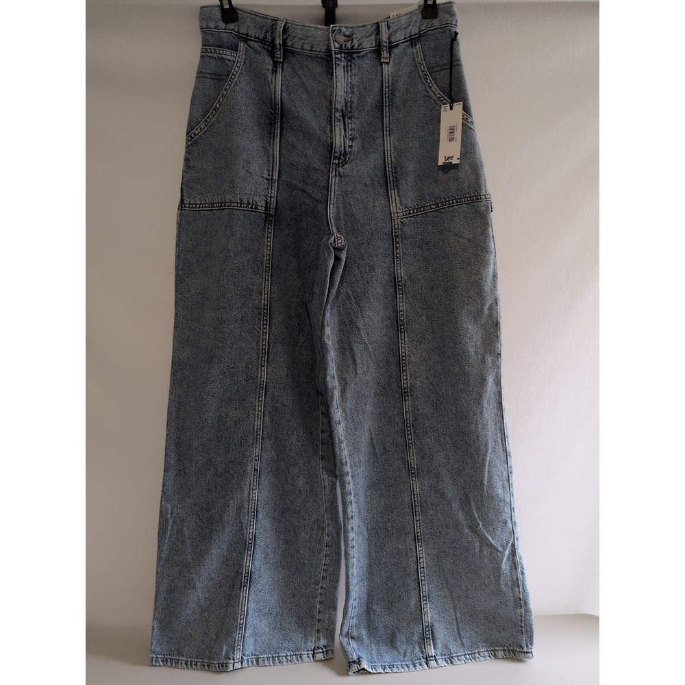 LEE Y2K Slouch Jeans Women 32x31 Wide Leg Full Length Carpenter‎ High-Rise NWT